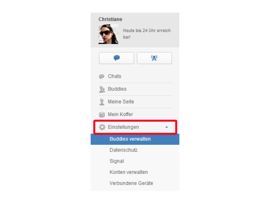 Einstellungen für Ihre Privatsphäre.