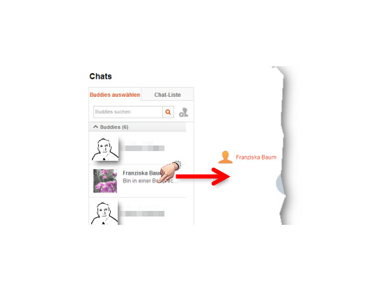 Vorhandenen Chat weiterführen.