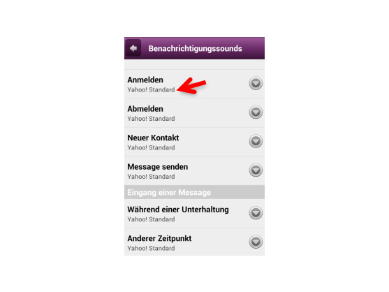 Benachrichtigungssounds auswählen.