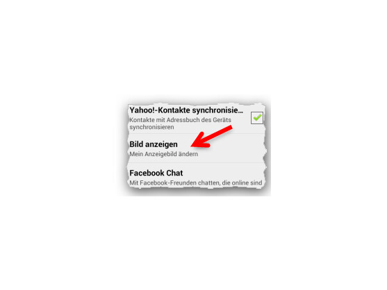 Profilbild anzeigen und ändern.