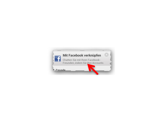 Yahoo! mit Facebook verknüpfen.