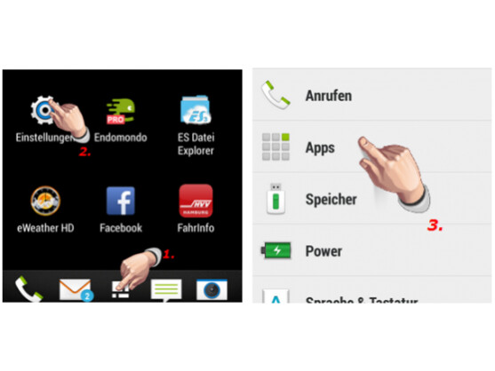 App-Einstellungen auf dem Smartphone öffnen.