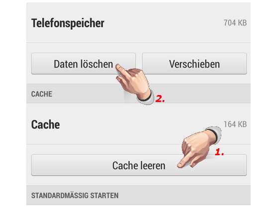 Alle Anwendungsdaten löschen.