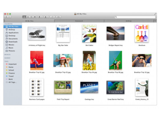 Bitter nötig: Verbesserungen gibt es auch beim Finder, der nun unter anderem mehrere geöffnete Tabs ermöglicht.