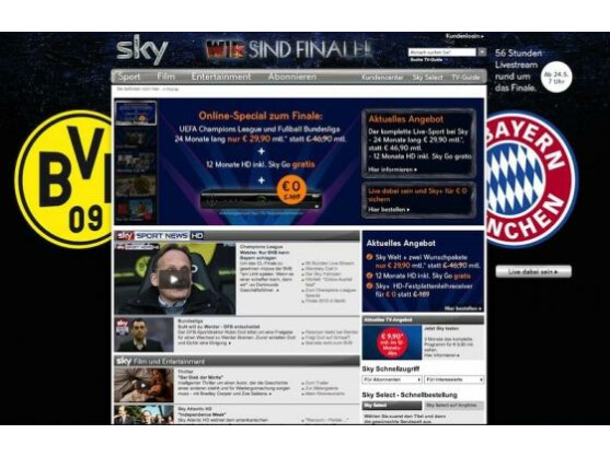 Das Champions League-Finale naht - der Bezahlsender Sky hat sich komplett darauf eingestellt.