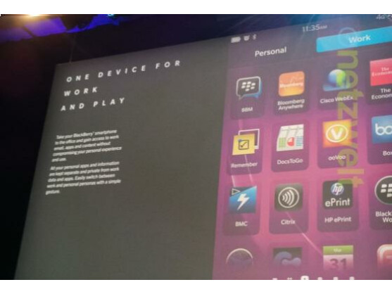 Dank BlackBerry Balance sind Arbeit und Beruf auf dem Smartphone voneinander getrennt.