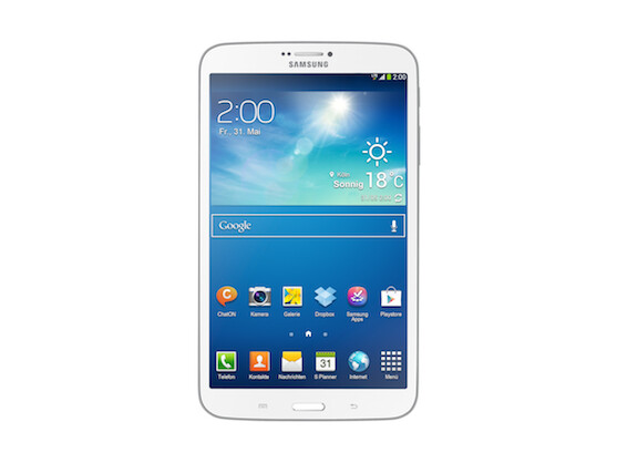 Dünner und leichter als das Galaxy Note 8.0: Samsung Galaxy Tab 3 8.0