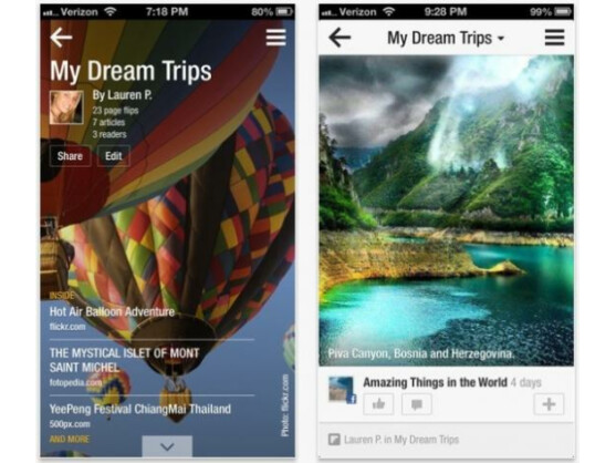 In Flipboard lassen sich nun auch eigene Magazine erstellen und veröffentlichen.