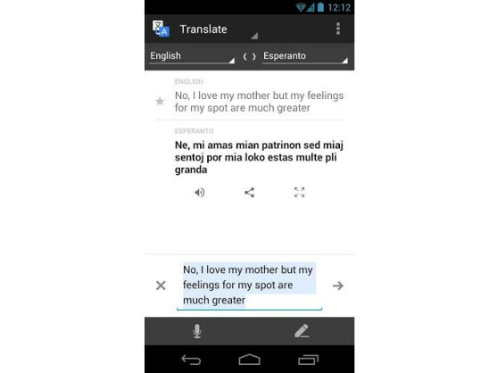 Funktioniert wie Samsungs S Translator: Der Google Übersetzer.