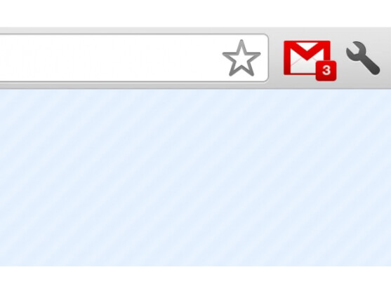 Das Google Mail-Checker-Icon bindet sich neben der Suchleiste in Chrome ein