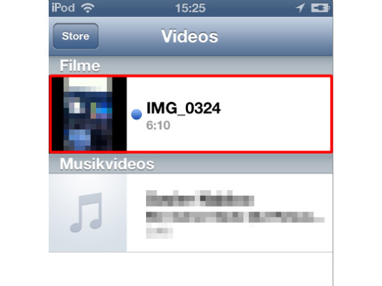 Video auf iPhone, iPad oder iPod starten