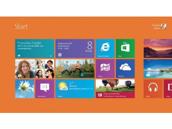 Die Kacheloberfläche von Windows 8 ist gewöhnungsbedürftig, erweist sich dann aber als sehr praktisch.