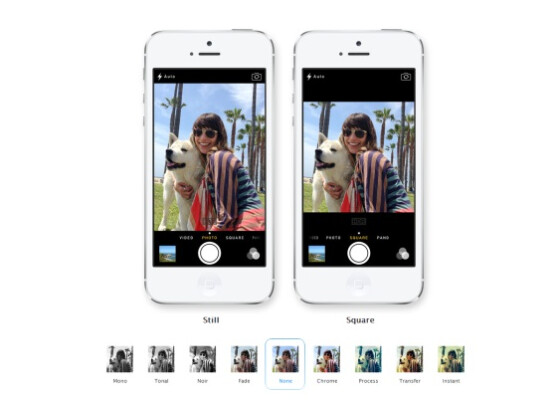 Die Kamera-App bietet unter iOS 7 diverse Filter.