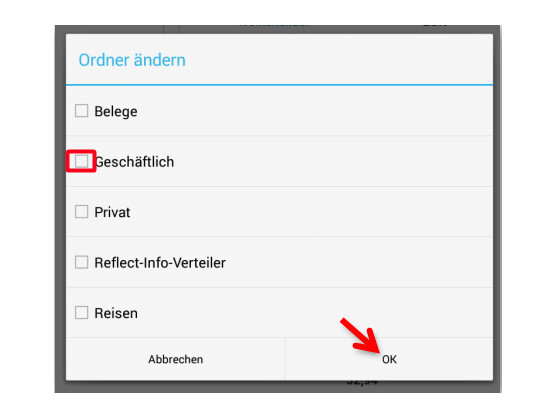 Labels in Gmail-App zuweisen.