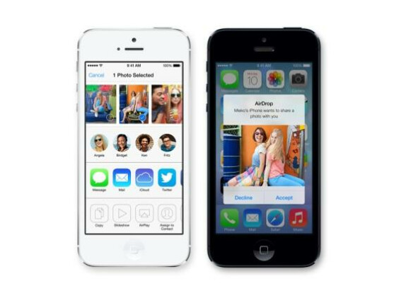 Mittels AirDrop können iOS 7-Nutzer schnell untereinander Daten tauschen.