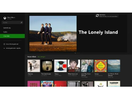 Das neue Design von Xbox Music entspricht den zuvor aufgetauchten Screenshots.