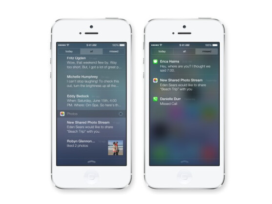 Das Notification Center kann nun auch vom Sperrbildschirm aus aufgerufen werden.