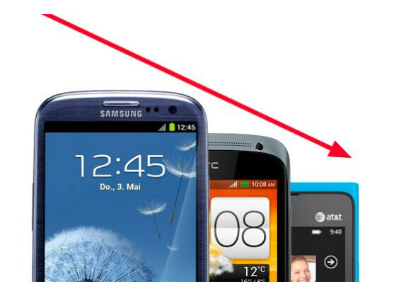 Der Preis für viele Top-Smartphones aus 2012 ist rapide gesunken. (Montage: netzwelt)