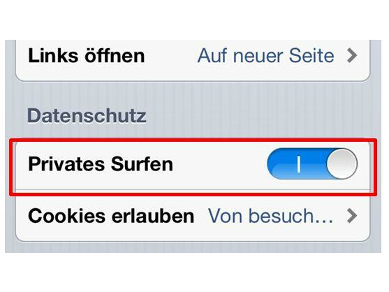 Privates Surfen