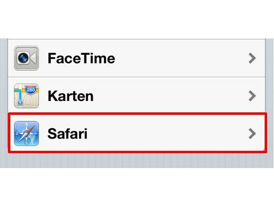 Safari öffnen