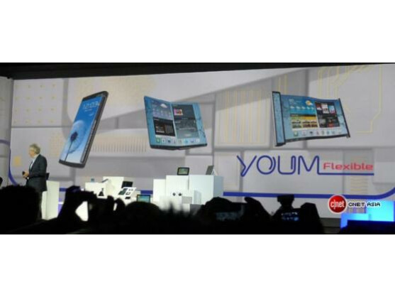 Samsung hat auf der CES neue flexible Displays für Smartphones vorgestellt.