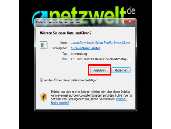 Sicherheitsfrage bestätigen