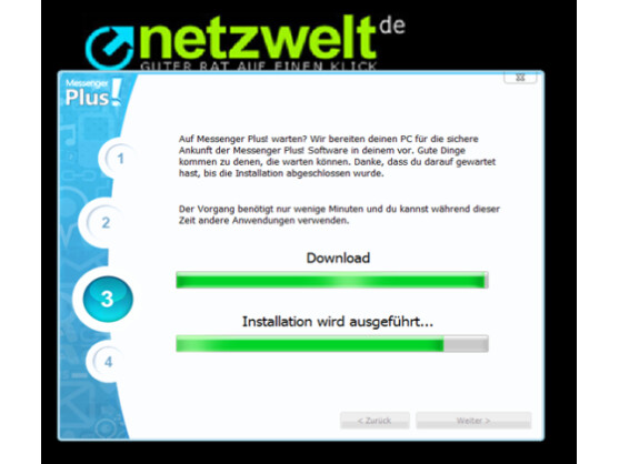 Warten bis Installation beendet ist. 