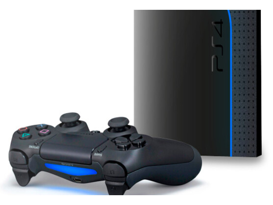So könnte Sonys PS4 aussehen. Das finale Gehäusedesign ist nach wie vor unbekannt. (Bild Controller: Sony. Bild PS4 und Montage: netzwelt)