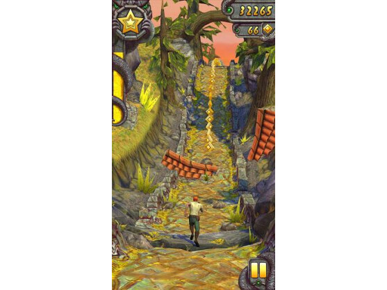 In Temple Run 2 sind Sie unter anderem auf Brücken unterwegs. Die grafische Präsentation ist sehr ansprechend..