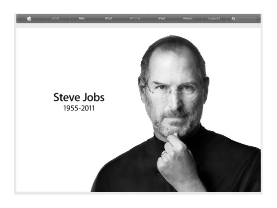 Nach dem Tod von Steve Jobs war auf Apple-Seiten lange Zeit sein Konterfei zu sehen.