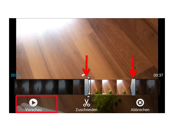Video im Zuschneide-Modus.