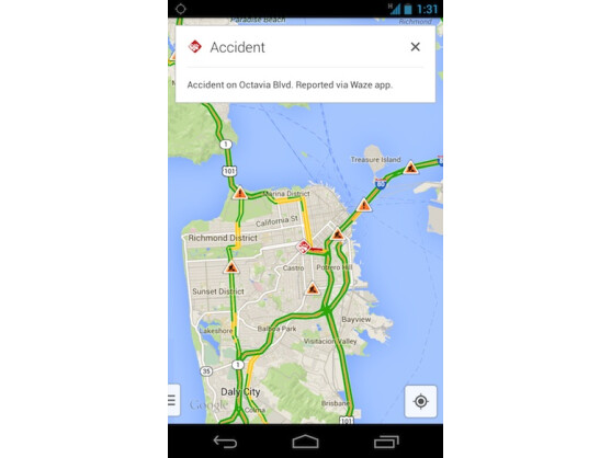 Waze-Verkehrsinformationen werden jetzt in den iOS- und Android-Apps von Google Maps angezeigt.