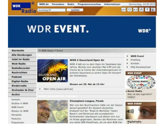 Der WDR sendet das Finale im Radio-Live-Stream.