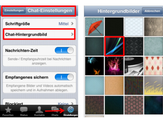 Chatfenster personalisieren.