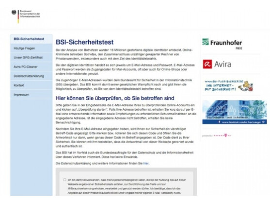 BSI-Test: Nutzer können prüfen, ob ihre E-Mail-Daten gestohlen worden sind.