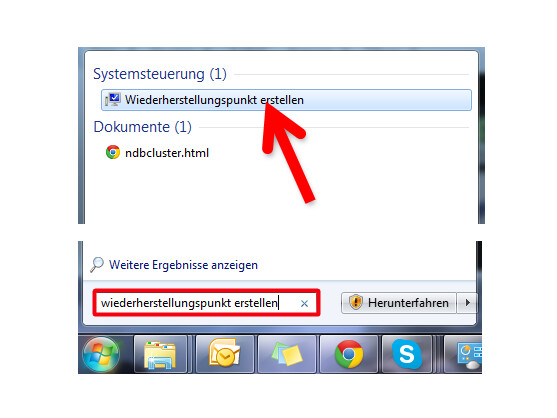 Systemeigenschaften von Windows aufrufen.