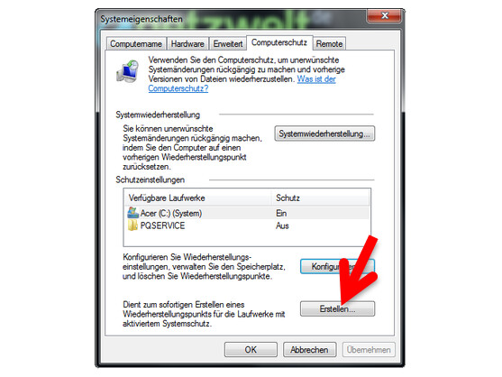 Systemeinstellungen auswählen.