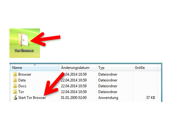 Den Tor Browser starten Sie direkt vom Desktop.