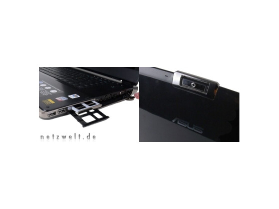 Links: Notebook von Sony. Klappe zu und weg. Rechts: Notebook von Asus mit drehbarer Webcam.