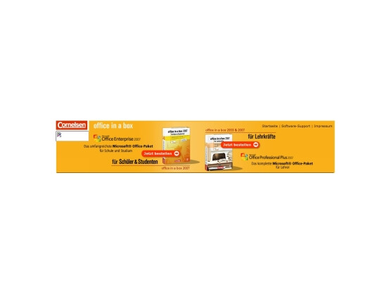 Verspricht Enterprise-Funktionen zum Student-Preis: Cornelsens "Office in a box".(Klick vergrößert)