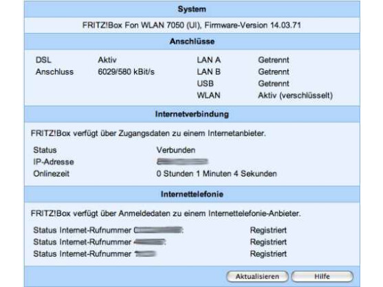 Theoretische Bandbreite: 6029 und 580 kBit/s - die Realität sieht anders aus