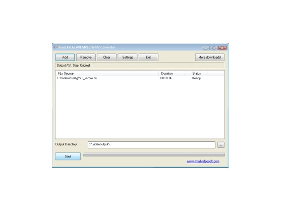 Freez wandelt FLVs in AVI, MPEG und WMV um.