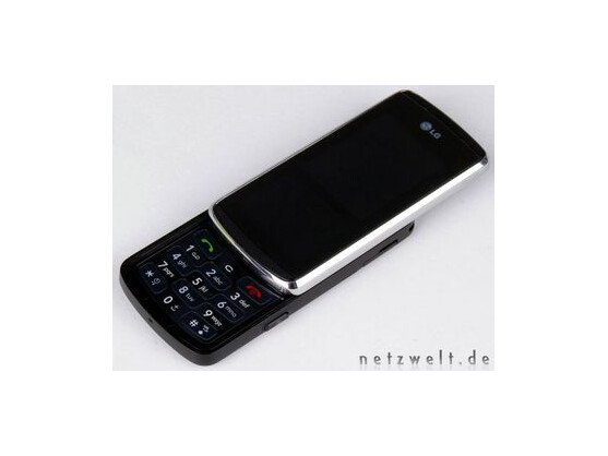Der Slider LG KF600 hat ein zweigeteiltes Display.