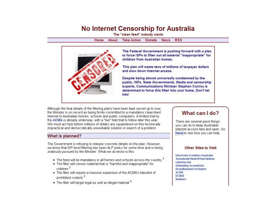 Gegen die australische Firewall: NoCleanFeed.