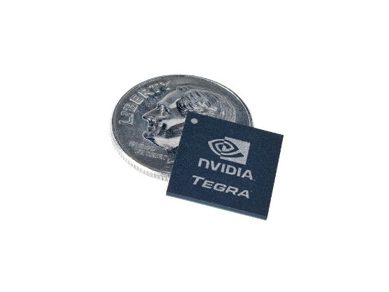 "Computer-on-a-Chip": So bewirbt Nvidia seine Tegra-Plattform für mobile Geräte, die kleiner als eine Zwei-Cent-Münze ist.