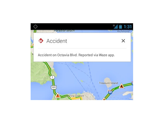 Waze-Verkehrsinformationen werden jetzt in den iOS- und Android-Apps von Google Maps angezeigt.