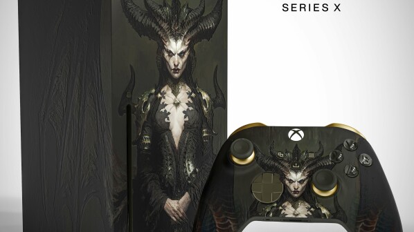 This fan design of the Xbox Series X with the cover of Diablo 4 is indeed compelling for game fans.