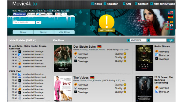 Movie4k.to is one of the most popular websites in Germany.