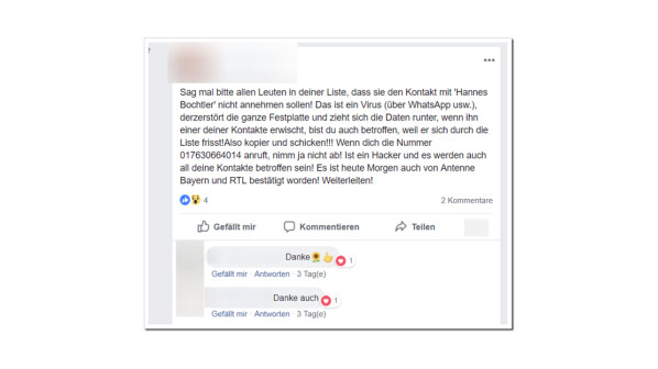 Auf Facebook geht der Hannes Bochtler-Virus um.