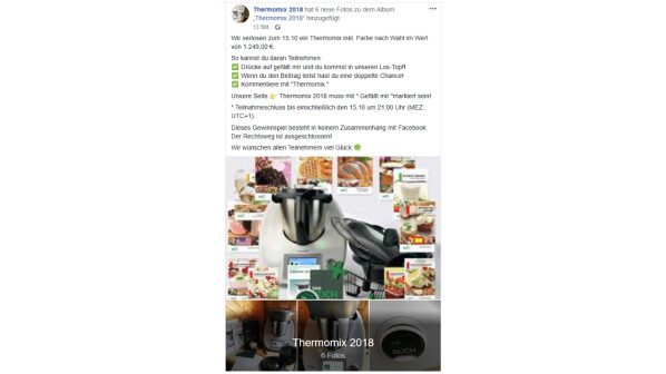 Diesen Thermomix könnt ihr nicht gewinnen.